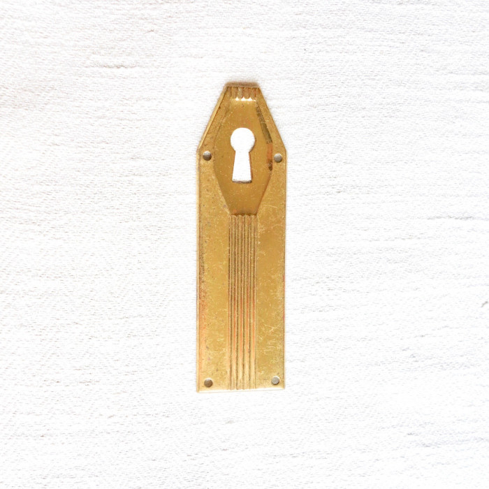 Nyckelskylt, mässing