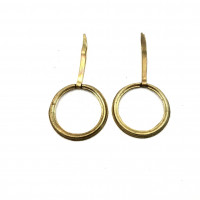 Möbelhandtag, ring, mässing