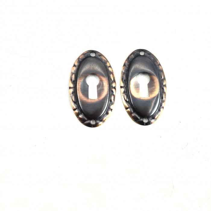 Nyckelskylt, antikoxid, mässing