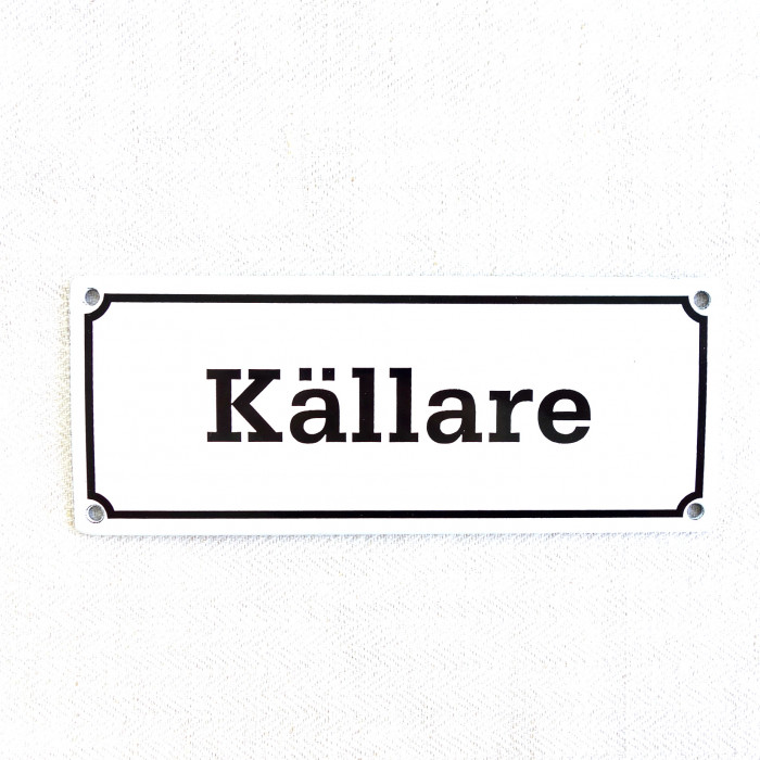 Emaljskylt Källare