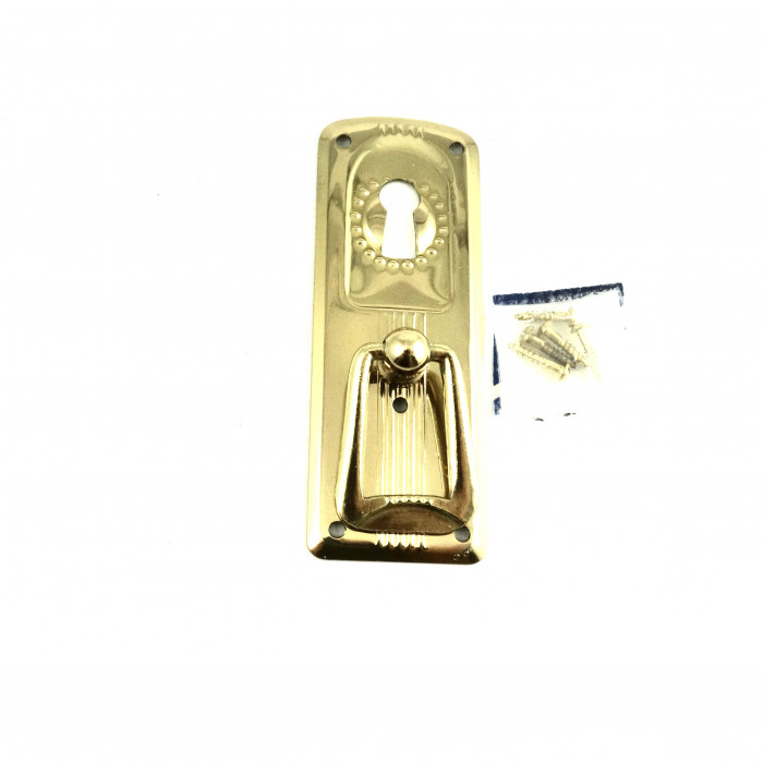 Möbelhandtag med nyckelhål, mässing